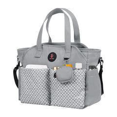 SUPROMOMI diaper tote front pocket keeps baby essentials within easy reach on the go