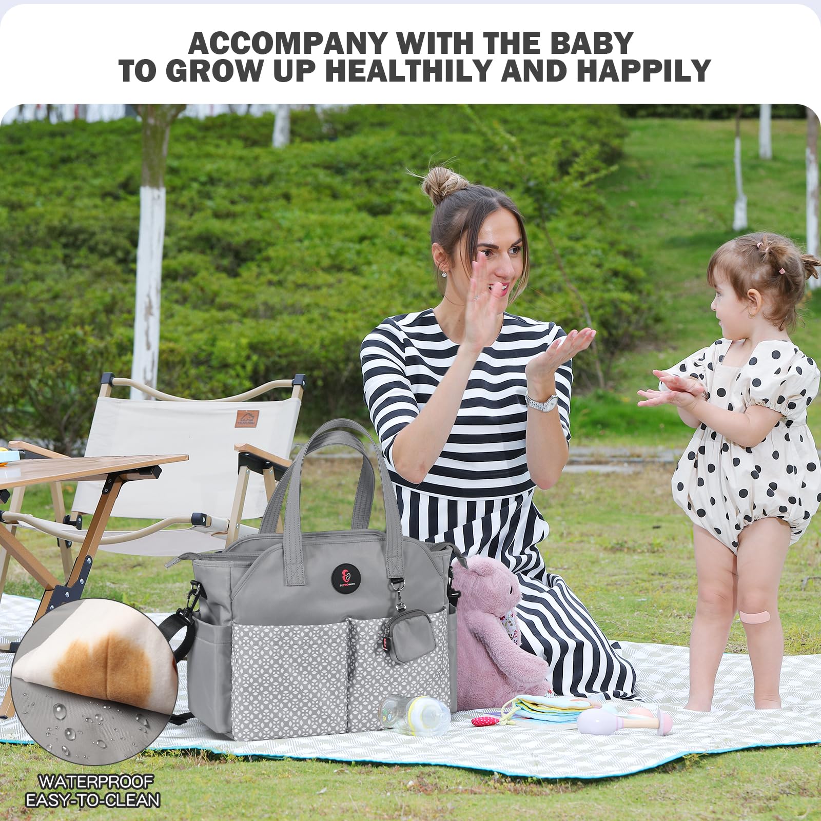 SUPROMOMI diaper tote hospital travel-use ready for deliveries and trips