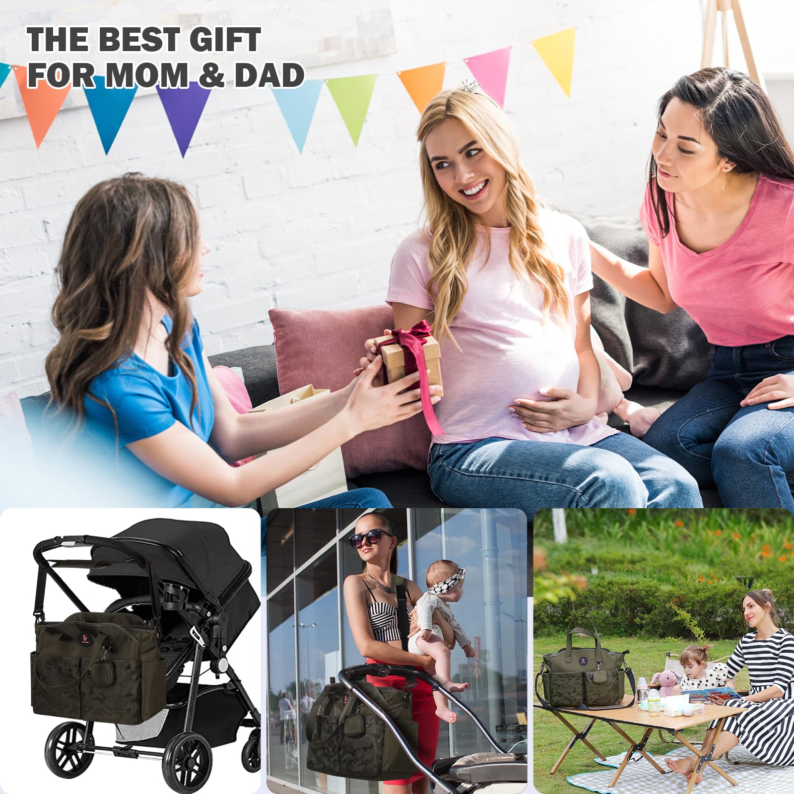 SUPROMOMI Diaper Tote hospital-to-travel versatility for busy parents.
