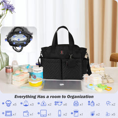 SUPROMOMI diaper tote waterproof material protects belongings on outings