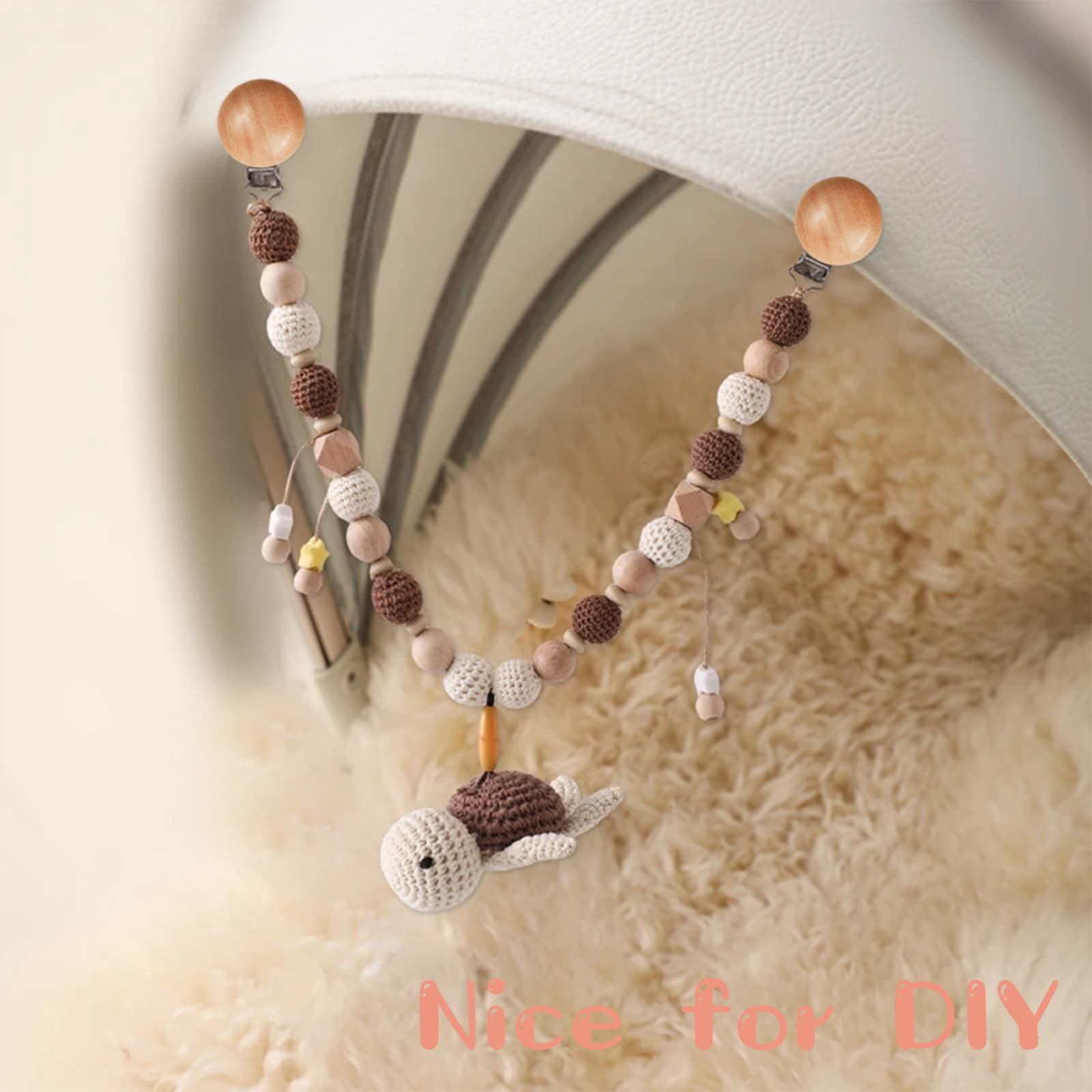 Suptizizkz wood pacifier clips travel-ready; compact for on-the-go
