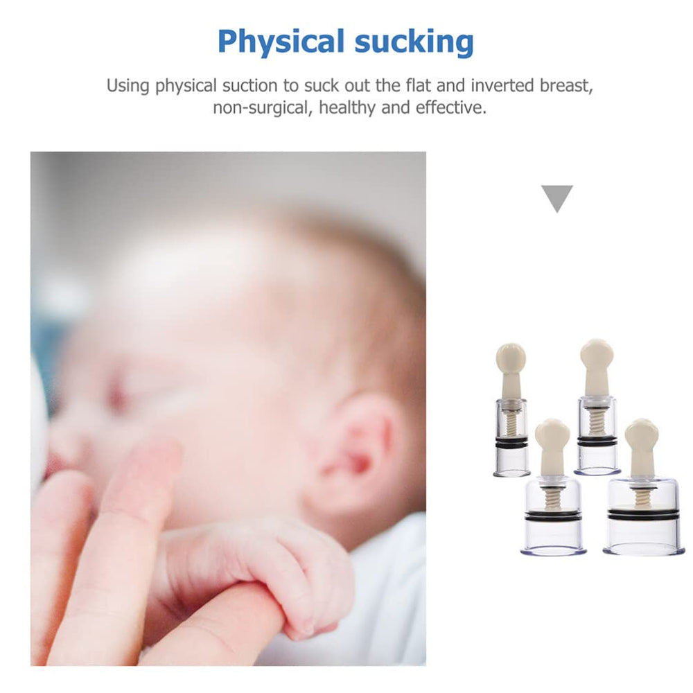 SUPVOX nipple cups may help baby latch on by gently pulling out nipples.