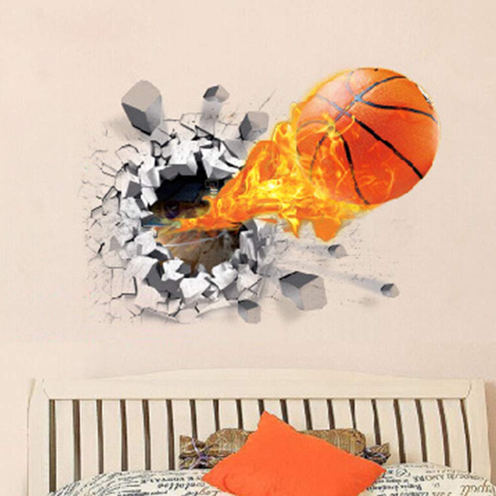 Supzone 3D basketball wall art for playroom setup and room progression