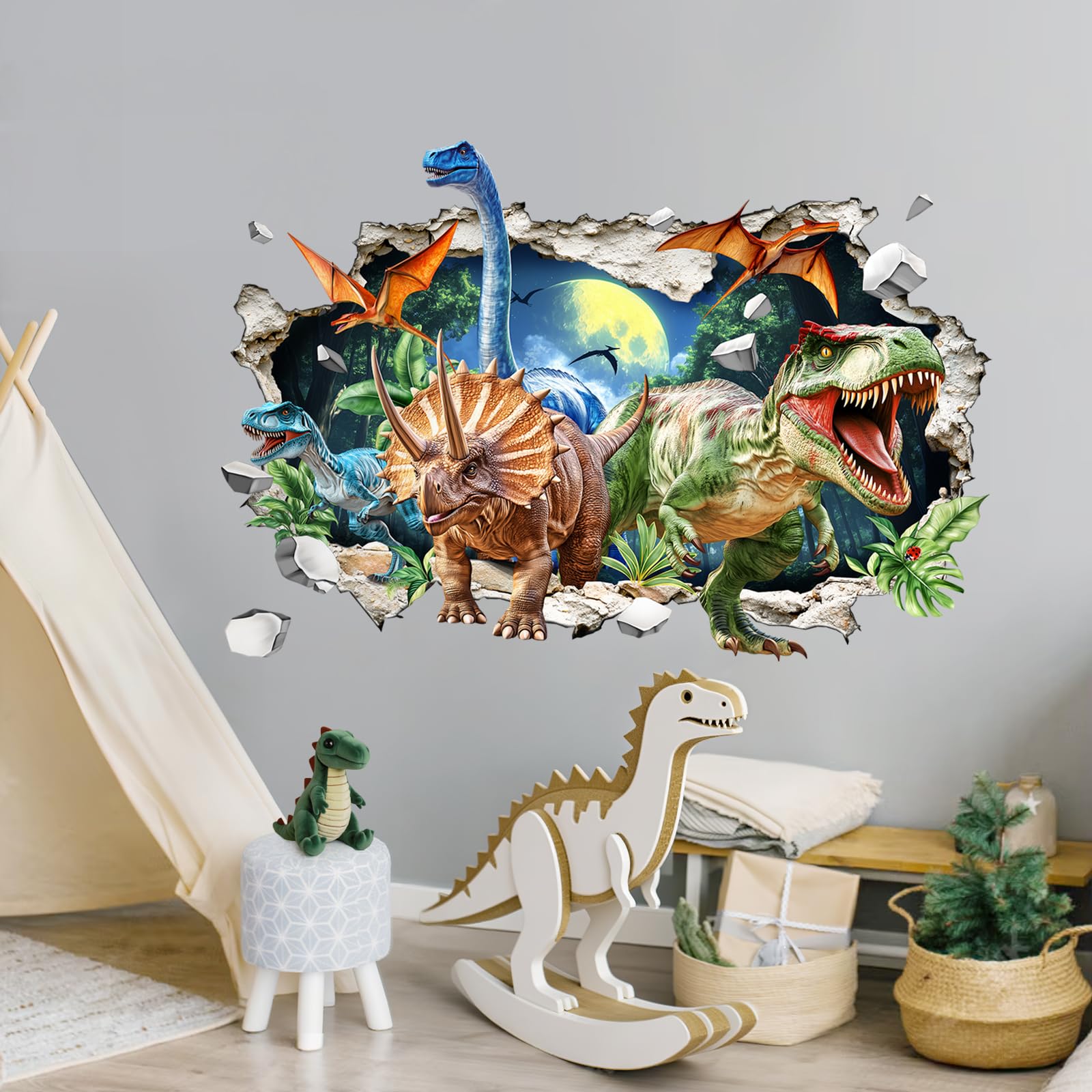Supzone classroom dinosaur wall stickers create engaging learning corners.