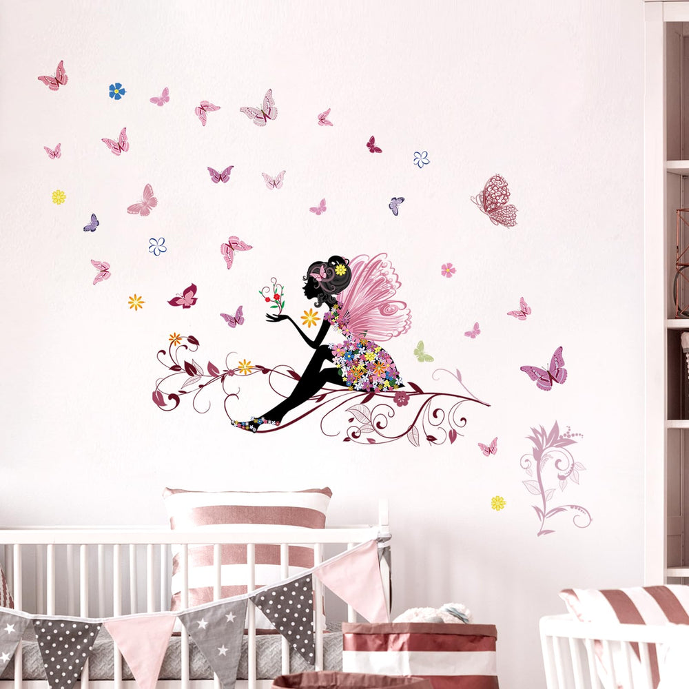 Supzone colorful butterflies wall art enhances playroom colors and mood