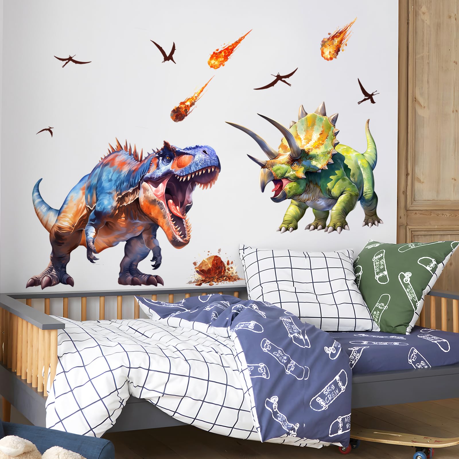 Supzone dino wall stickers offer easy application and clean removal
