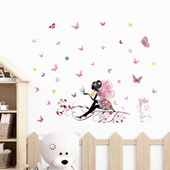 Supzone flower fairy dress detail brightens kid's room with floral whimsy