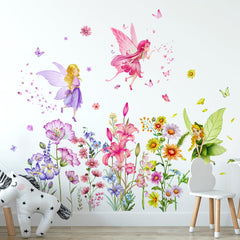 Supzone Flower Fairy wall stickers use die-cut vinyl for crisp edges