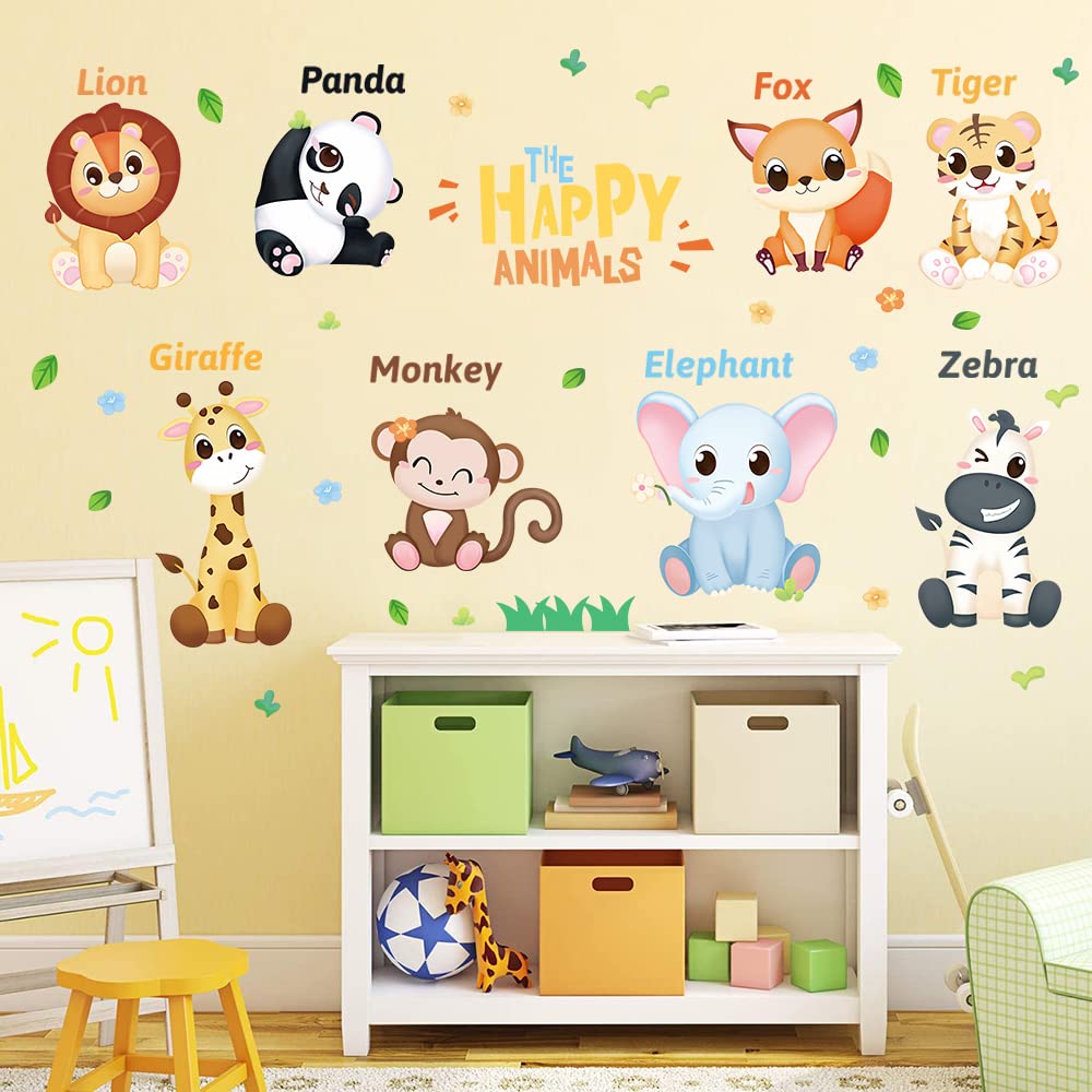 Supzone Jungle Animal wall decal monkey boosts playful learning in nurseries.