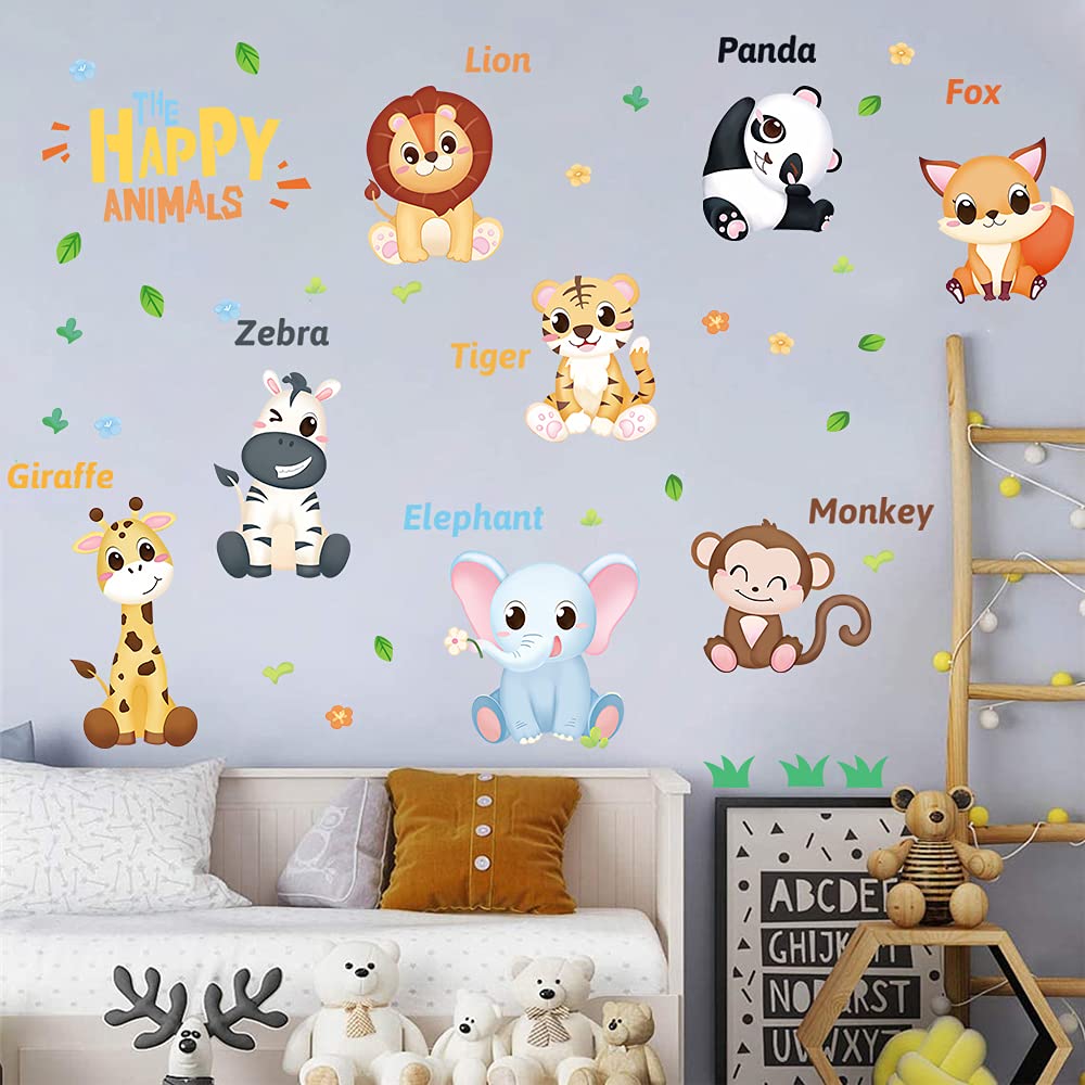 Supzone Jungle Animal wall decal panda invites cozy bedtime decor.