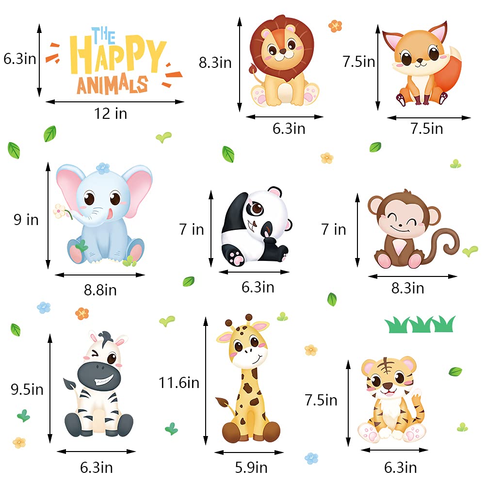Supzone Jungle Animal wall decal zebra energizes learning corners.