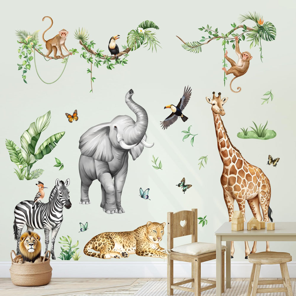 Supzone Jungle Safari leopard wall decal sparks curiosity and learning
