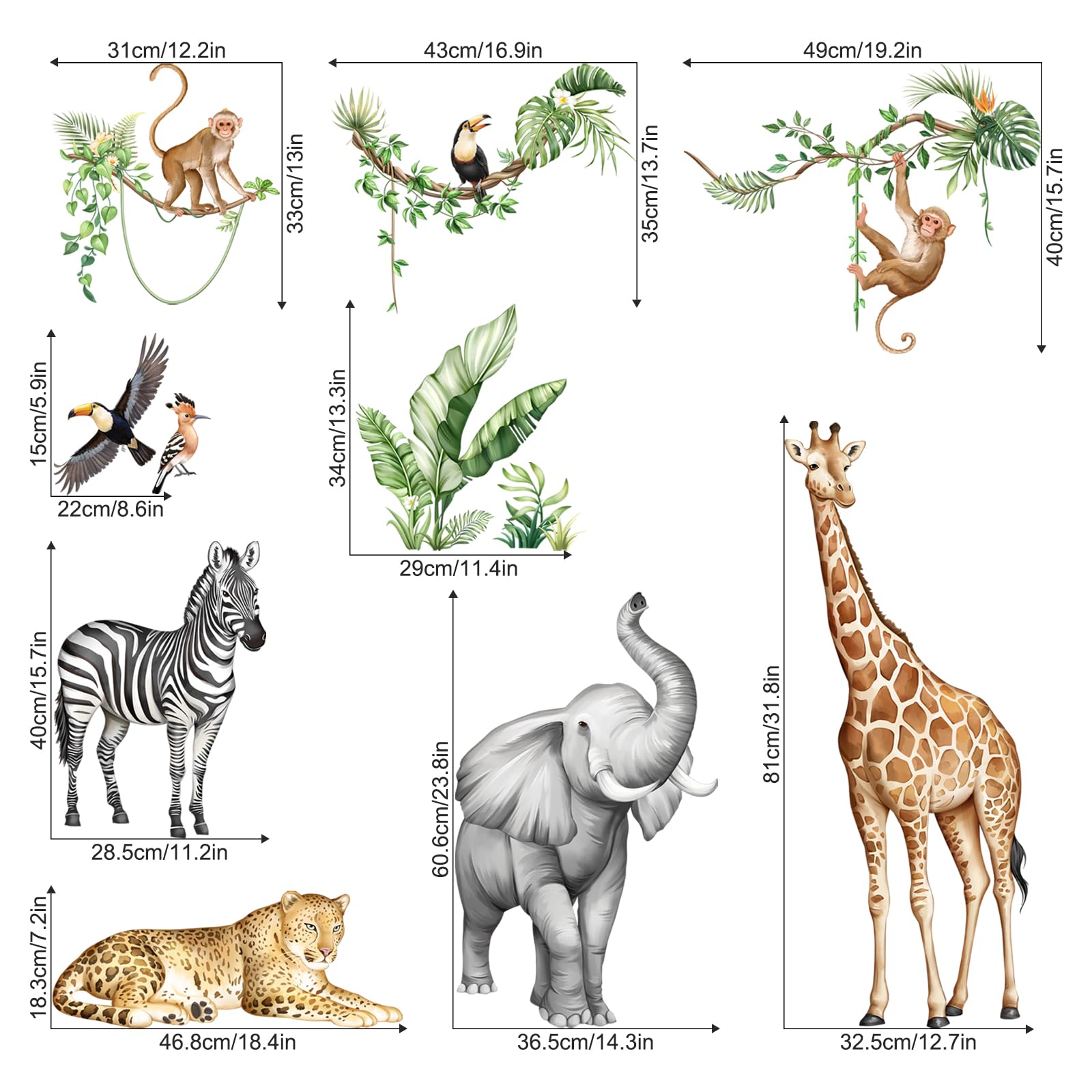 Supzone Jungle Safari zebra wall decal adds dynamic color to a classroom