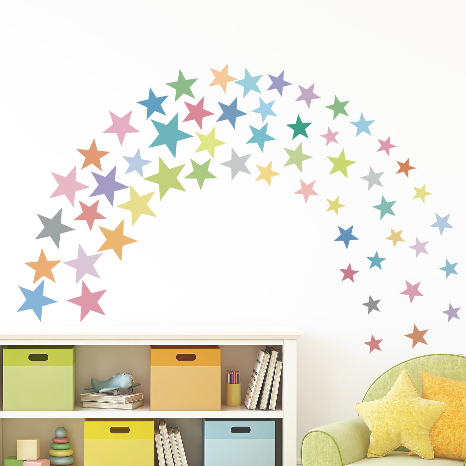Supzone kids room decor adhesive stickers for easy DIY murals.