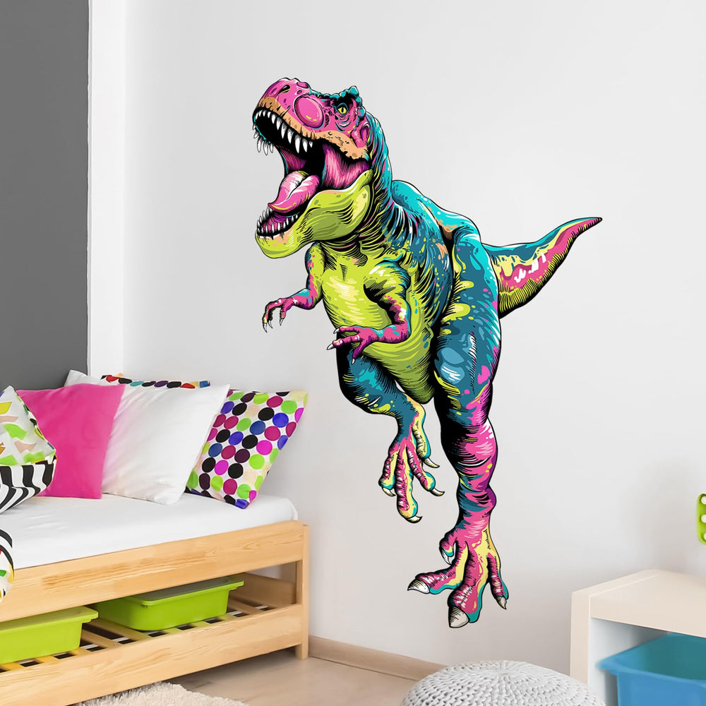 Supzone kid-friendly dino decor enhances playroom or nursery without wall damage.