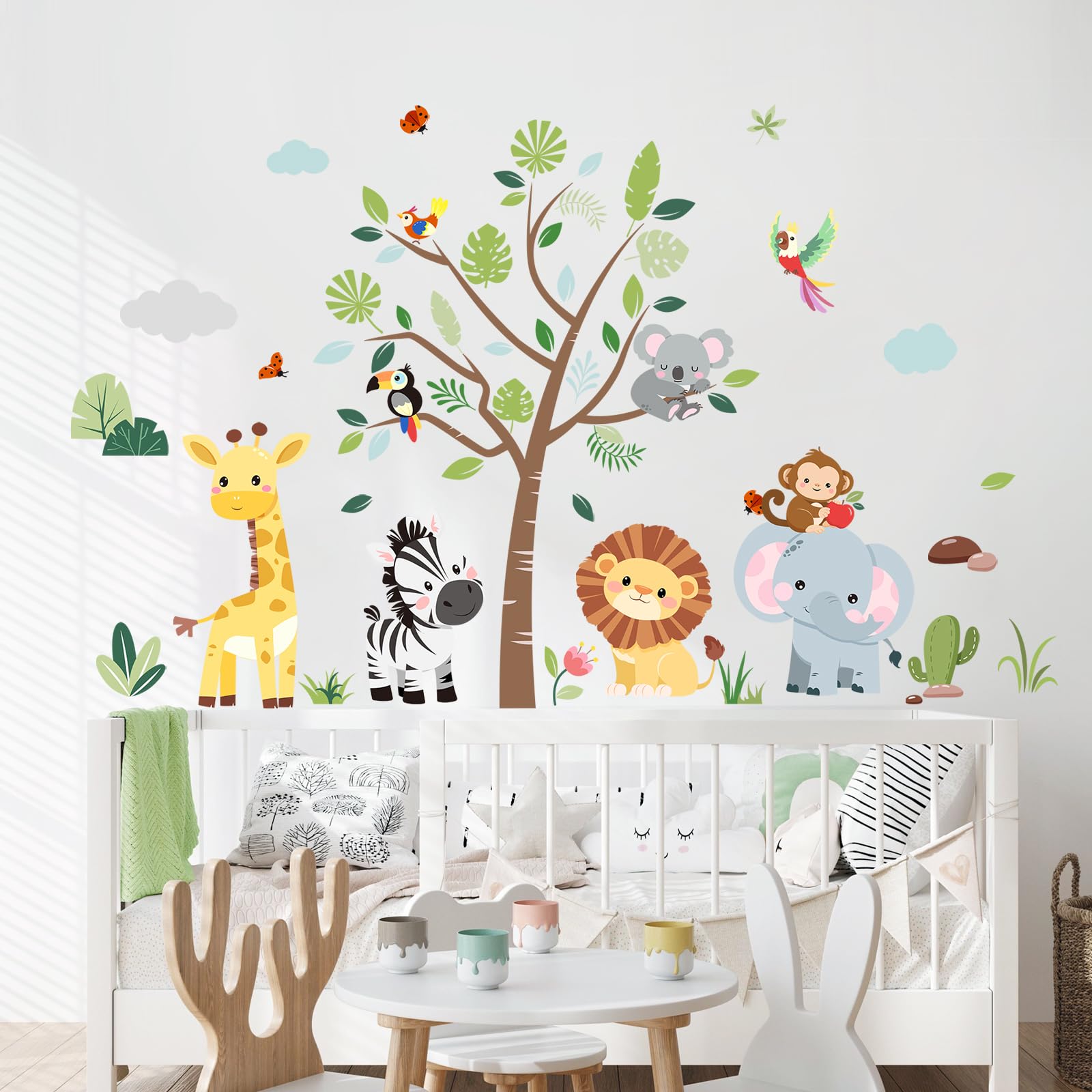 Supzone nursery wall stickers—easy-apply, residue-free removal