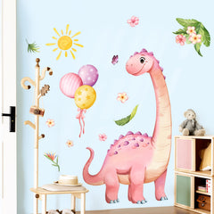 Supzone pink dinosaur wall decal sheets brighten nurseries with easy DIY decor