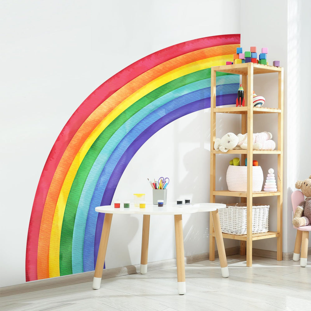 Supzone rainbow wall decals on glass or doors brighten spaces.