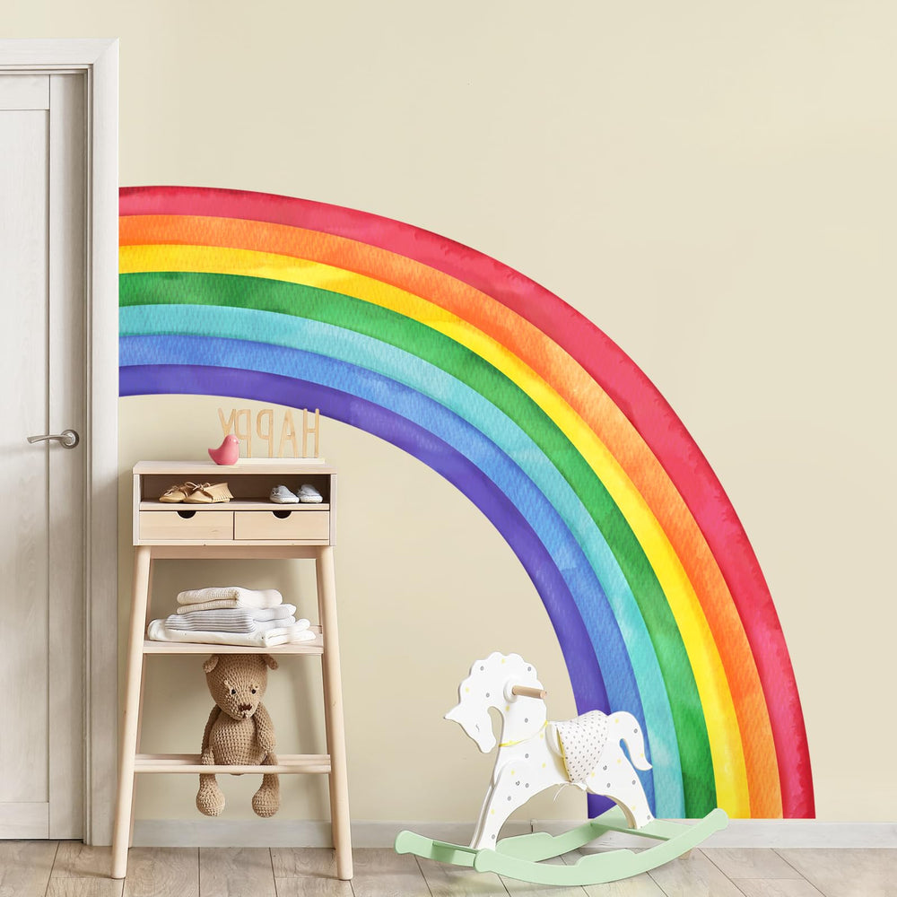 Supzone rainbow wall decals on smooth surfaces remove cleanly without residue.