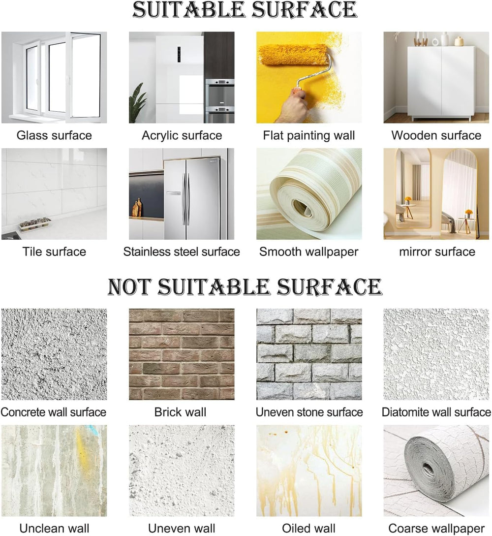 Supzone rainbow wall decals packaging shows easy-peel sheets for quick setup.