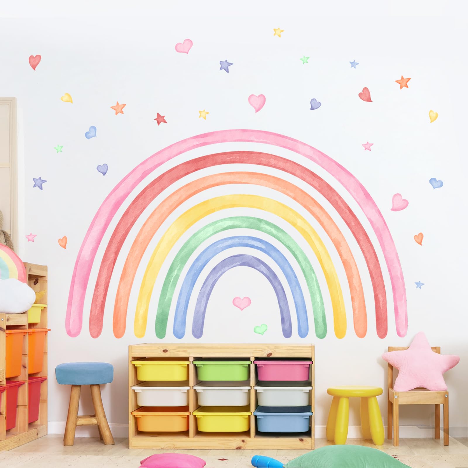 Supzone six-sheet rainbow layout offers flexible design options for wall art