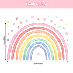 Supzone rainbow easy-apply decals peel and stick cleanly on smooth surfaces