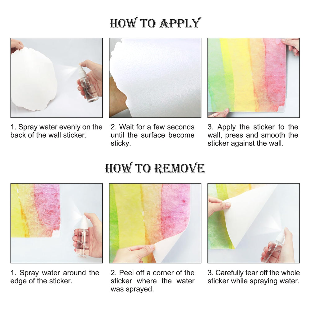 Supzone rainbow wall stickers brighten kids' rooms and nurseries with color