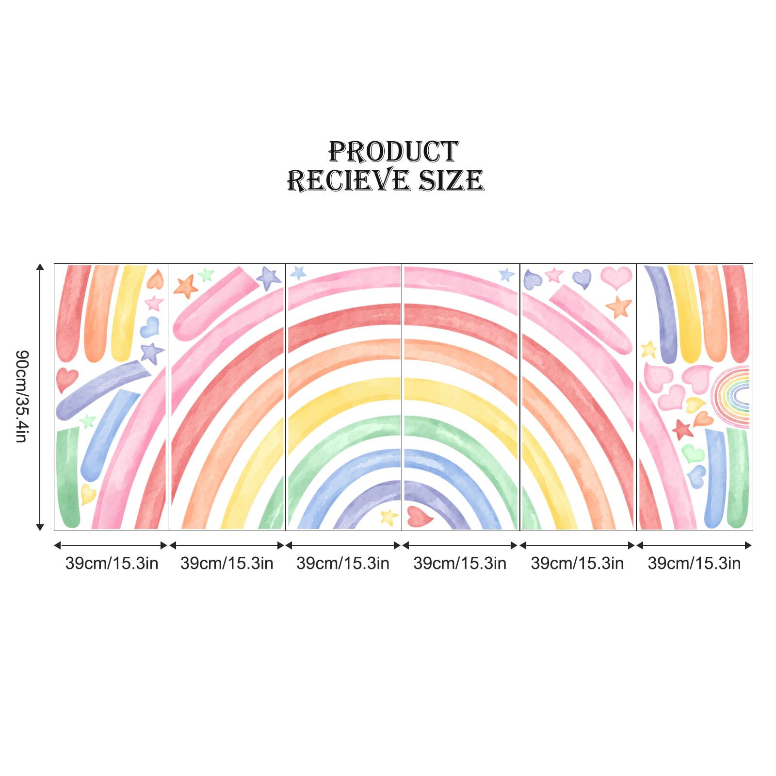 Supzone nursery decor rainbow decals ideal for bedrooms, playrooms, and classrooms