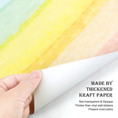 Supzone rainbow wall stickers come in ten pre-cut pieces for quick setup