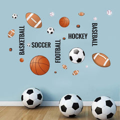 Supzone wall stickers soccer ball decal enhances kid's room with energetic sports vibe