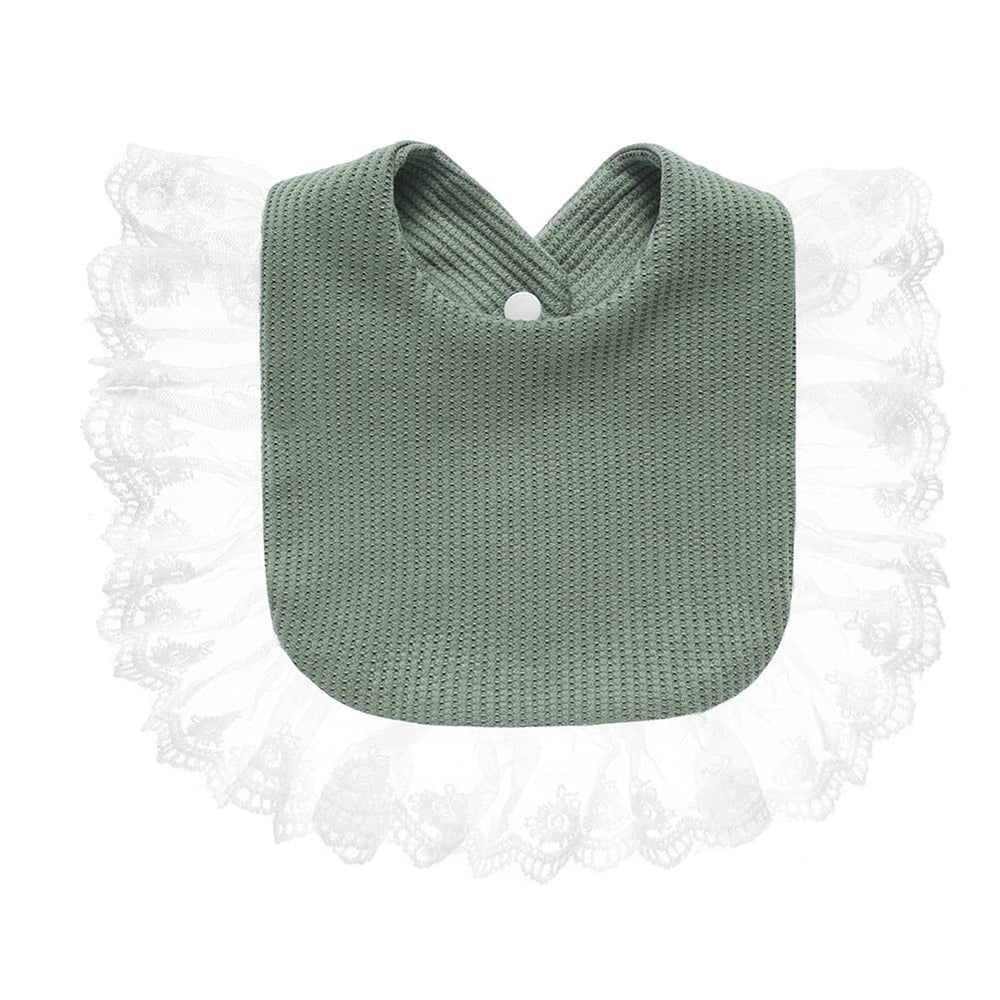 Surakey muslin bandana bib green close-up fabric texture for gentle absorption