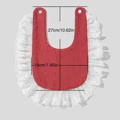 Surakey muslin bib shows quick saliva absorption for snack time
