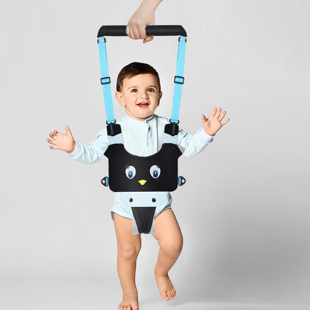 Surakey Penguin walker harness side view demonstrates adjustable fit for growing babies