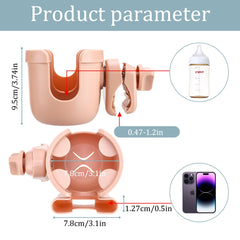 Suranew cup holder with phone clip on pink unit enables hands-free phone access