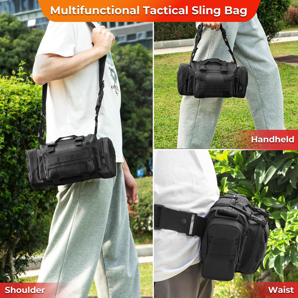 Detachable pouches used as waist bag for convenience