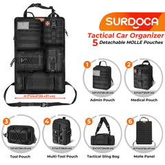 SURDOCA MOLLE pouches detachable arrangement enables customizable gear on demand