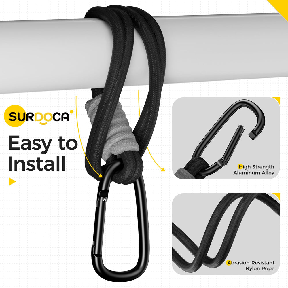 SURDOCA stroller hooks in-use on pram keeps hands free