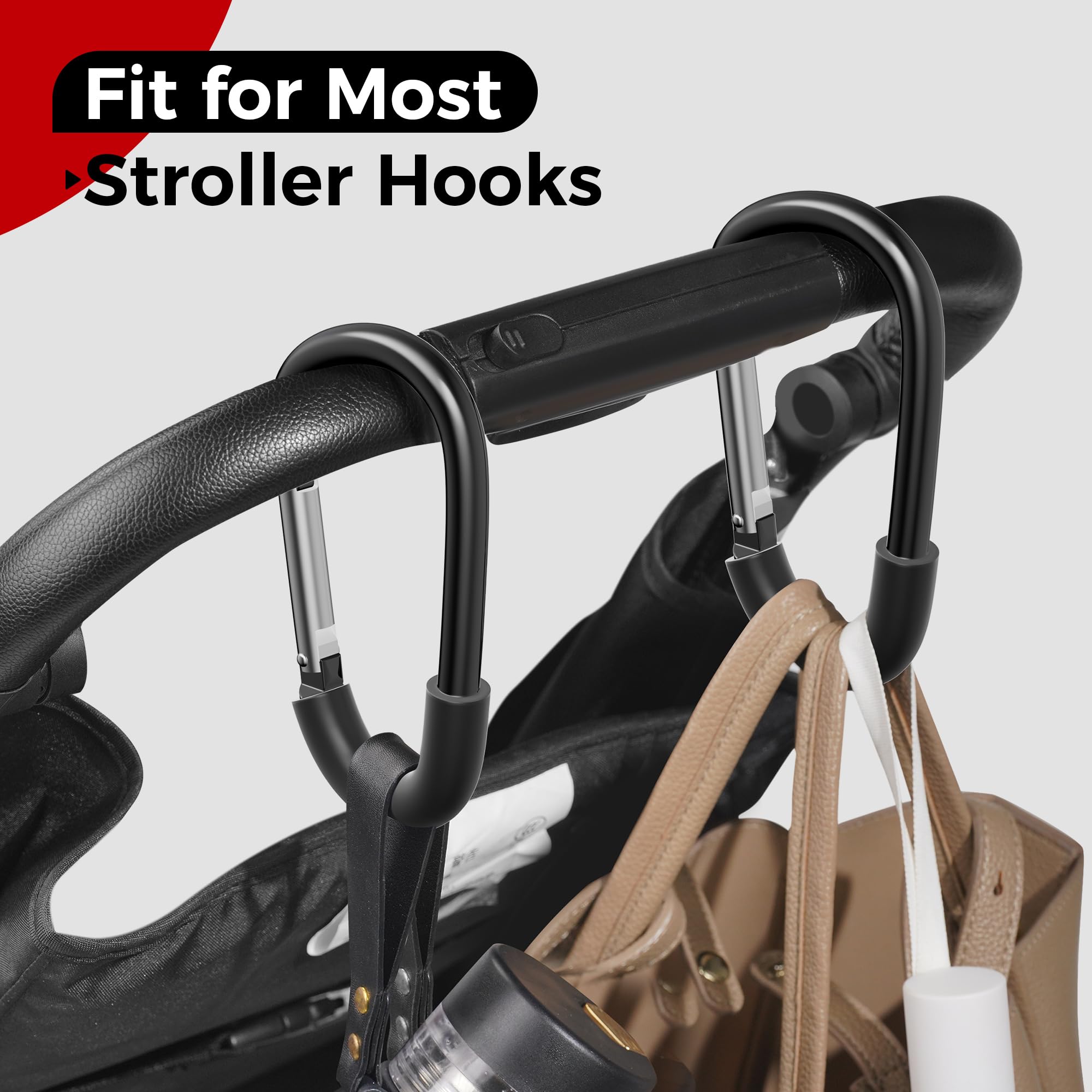 SURDOCA universal compatibility fits most strollers for versatile attachment