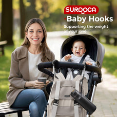 SURDOCA stroller hooks hold up to 110 lbs for heavy bags