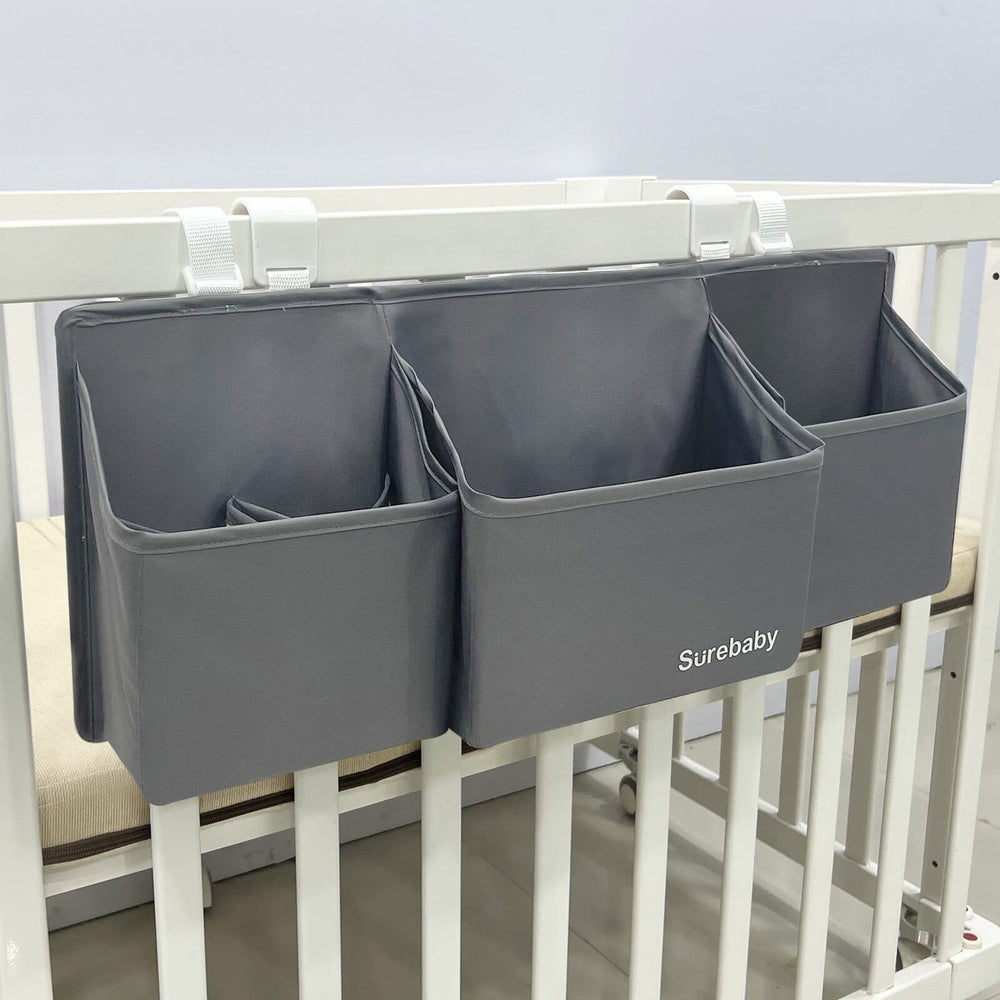 Surebaby hanging diaper caddy hooks installation for quick, clutter-free nursery setup.