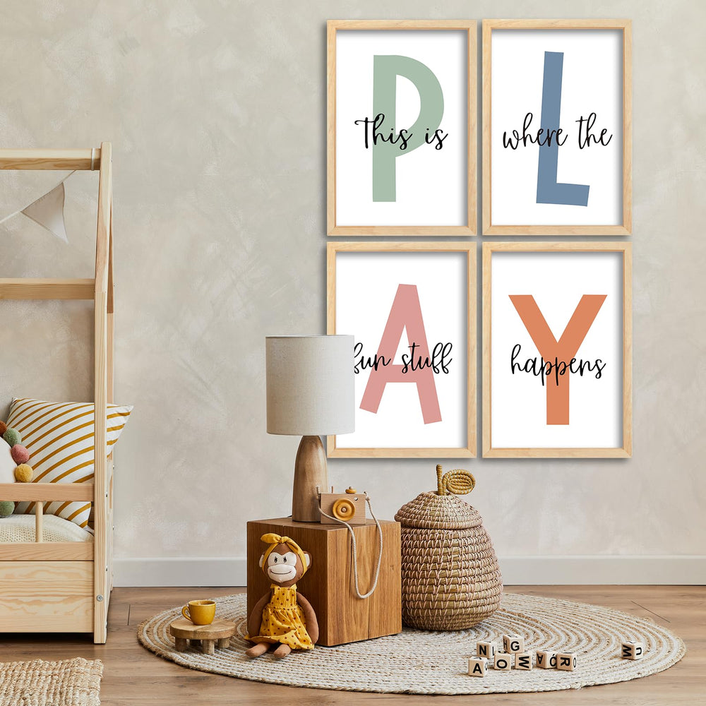 Surfapans nursery wall decor includes easy-to-hang hardware for quick room refresh.