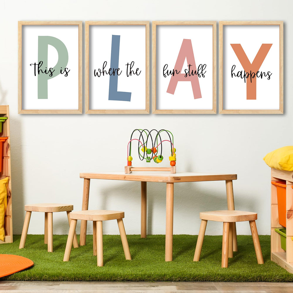 Surfapans wooden art set4 demonstrates kid-friendly design for classrooms and bedrooms.