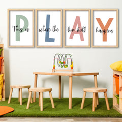 Surfapans wooden art set4 demonstrates kid-friendly design for classrooms and bedrooms.