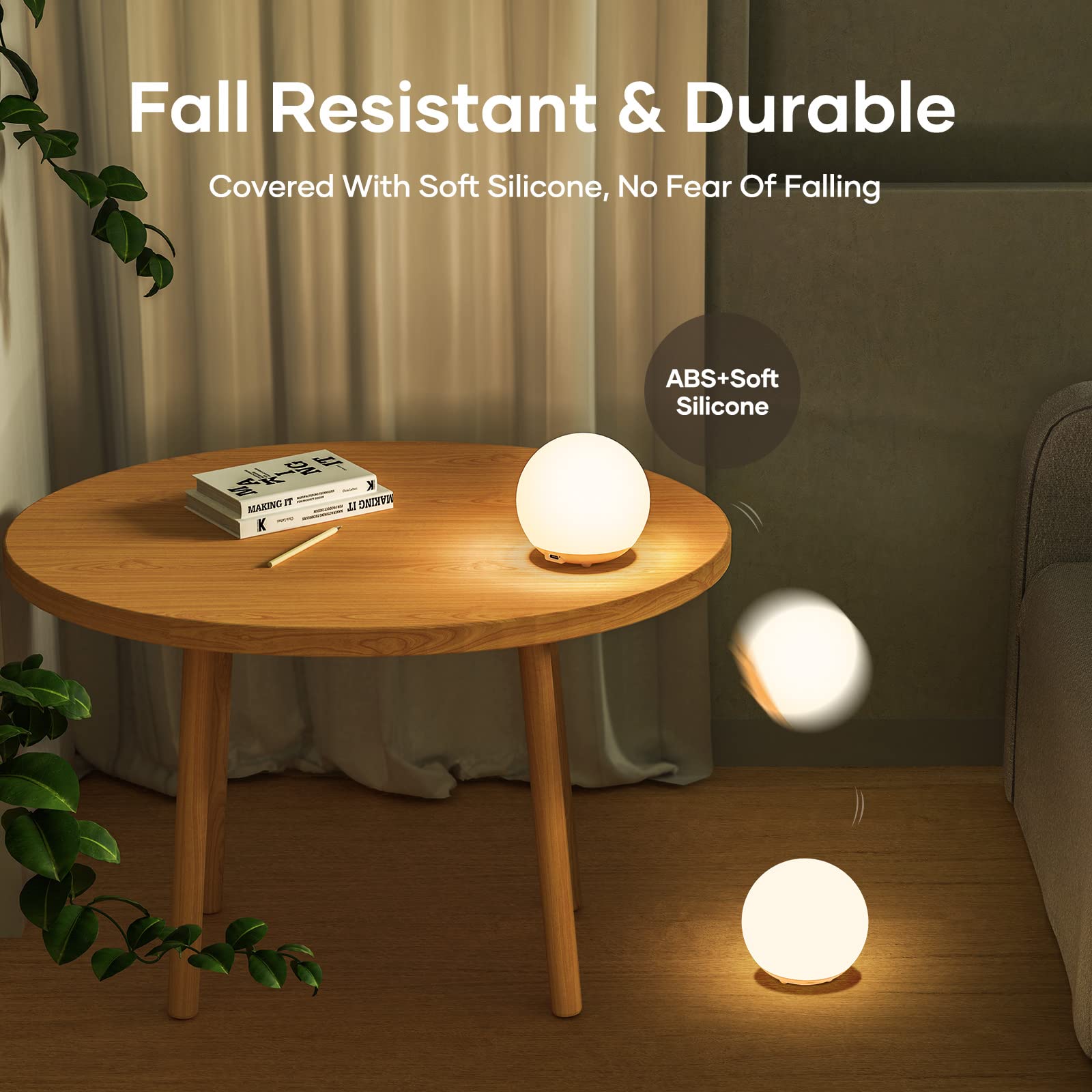 Suright Night Light compact-design demonstrating playful, durable bedside lamp form