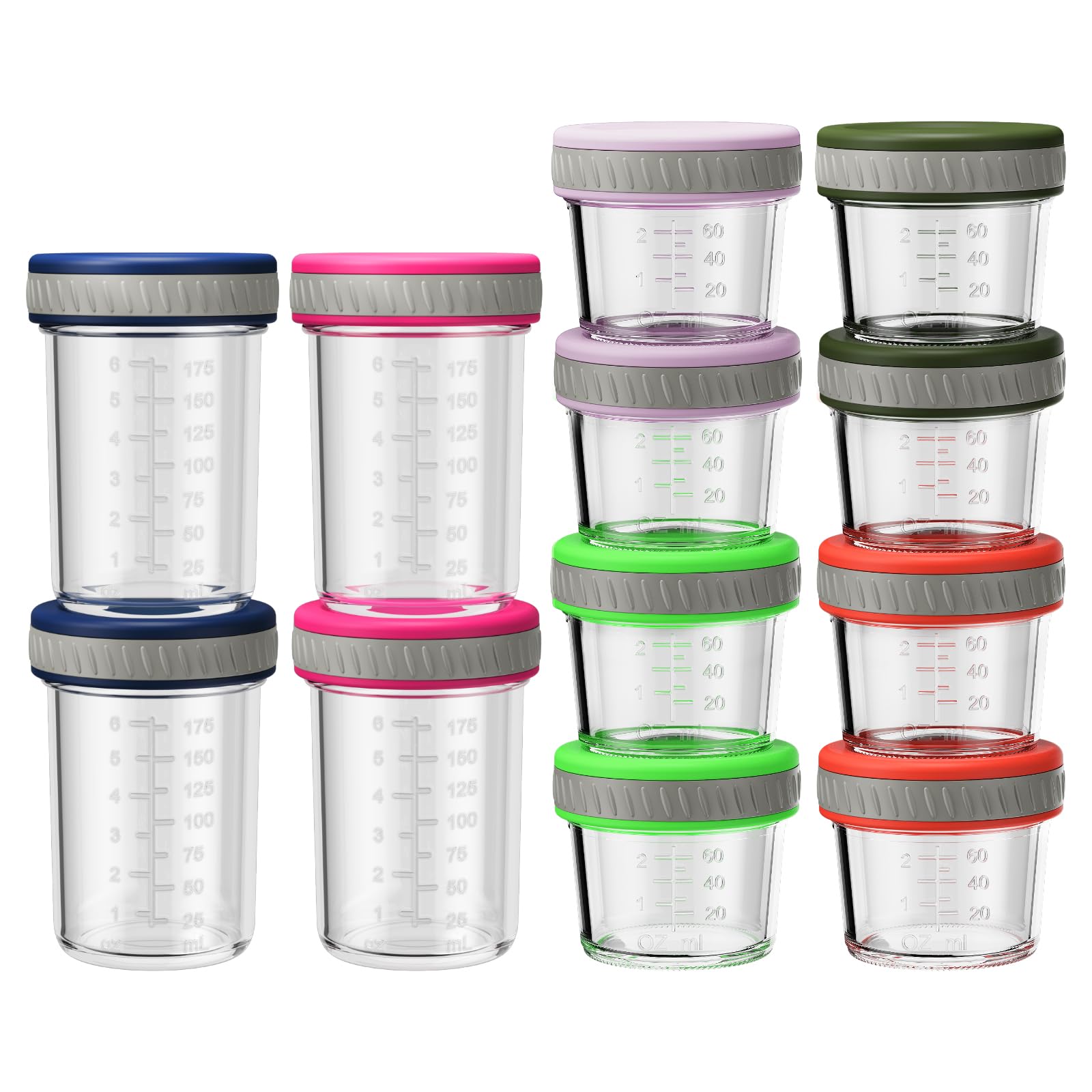Sursip 4oz glass jar with lid for airtight baby food storage.