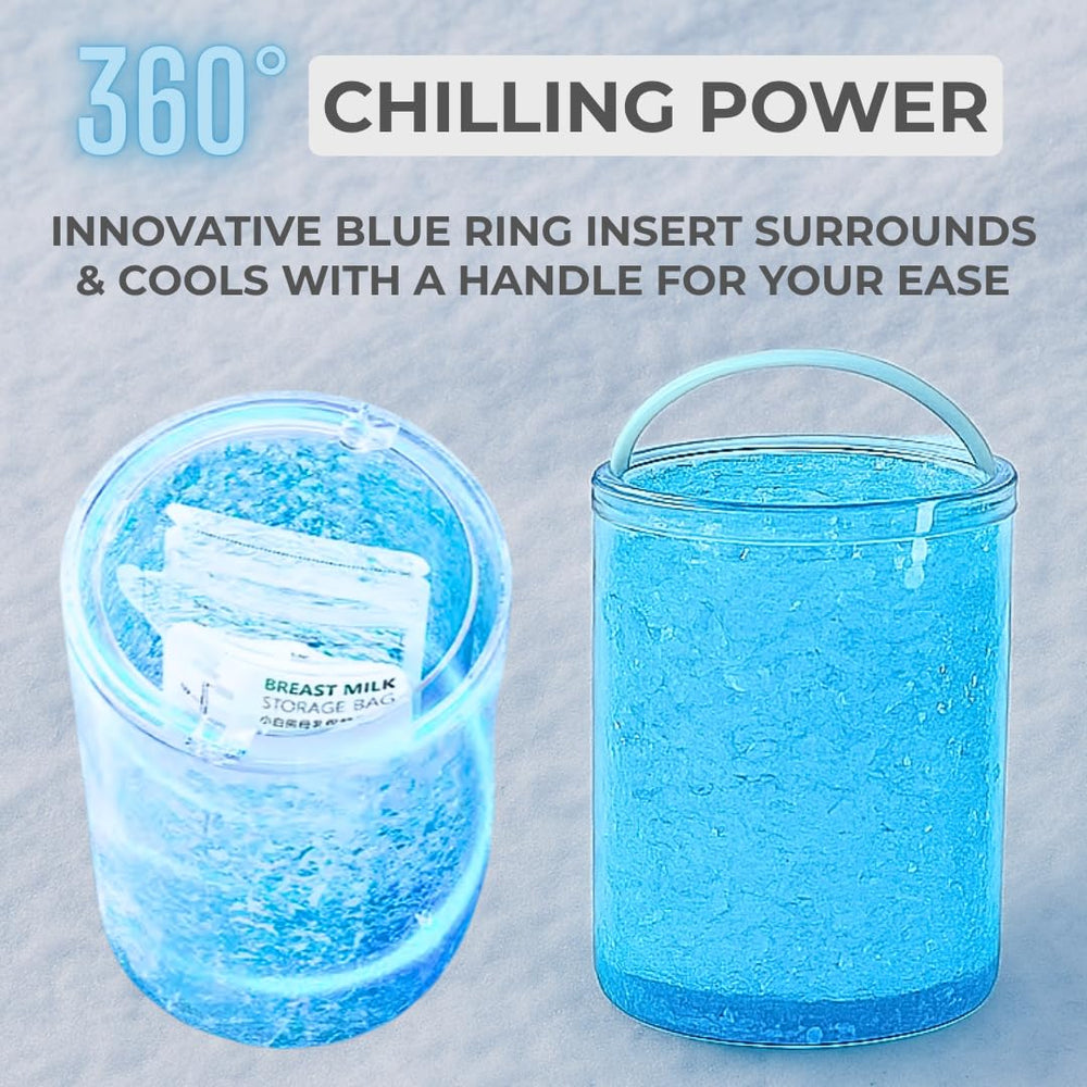 Susimply portable cooler supports baby bottles and breastmilk bags on outings