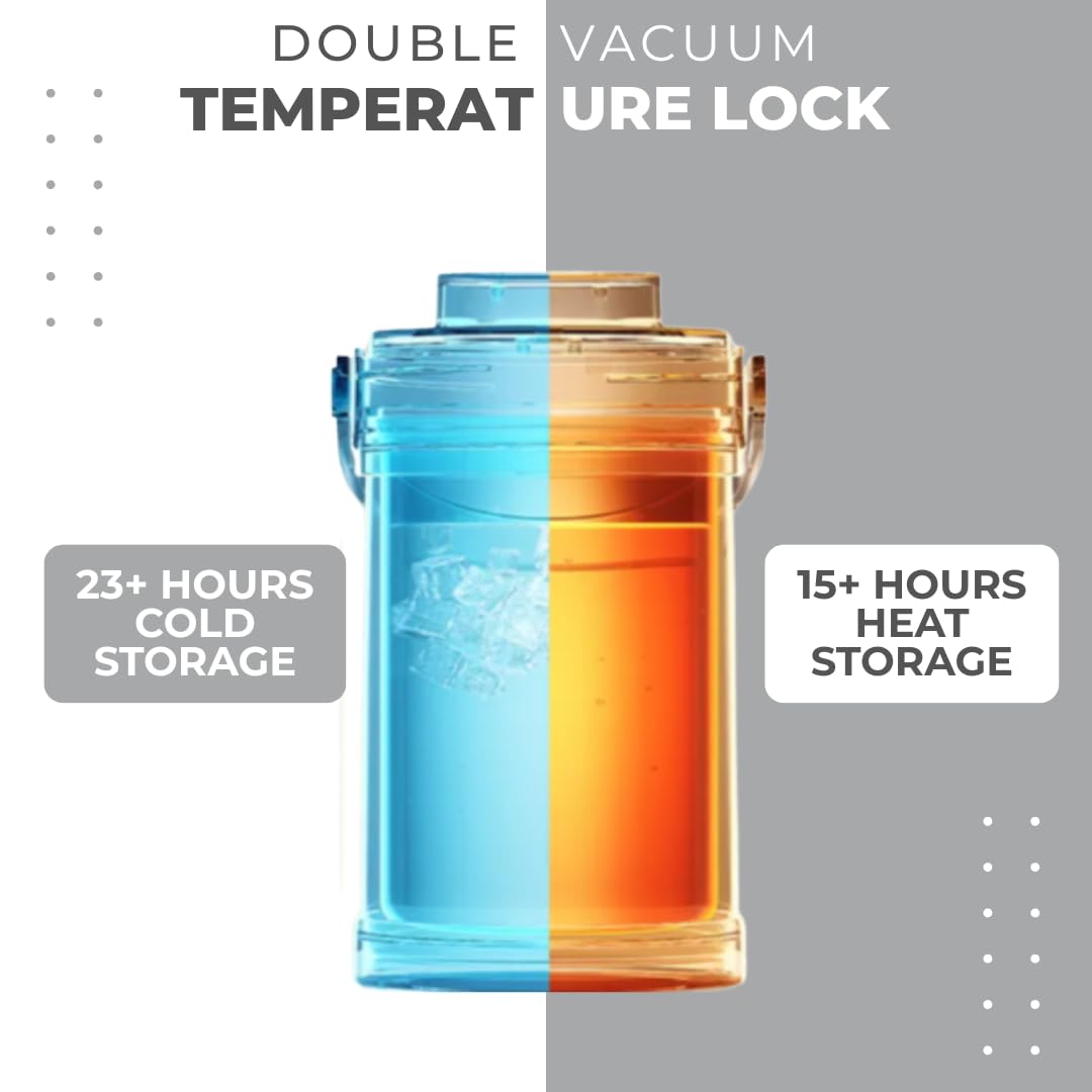 Susimply portable cooler double vacuum insulation keeps contents cool or warm longer