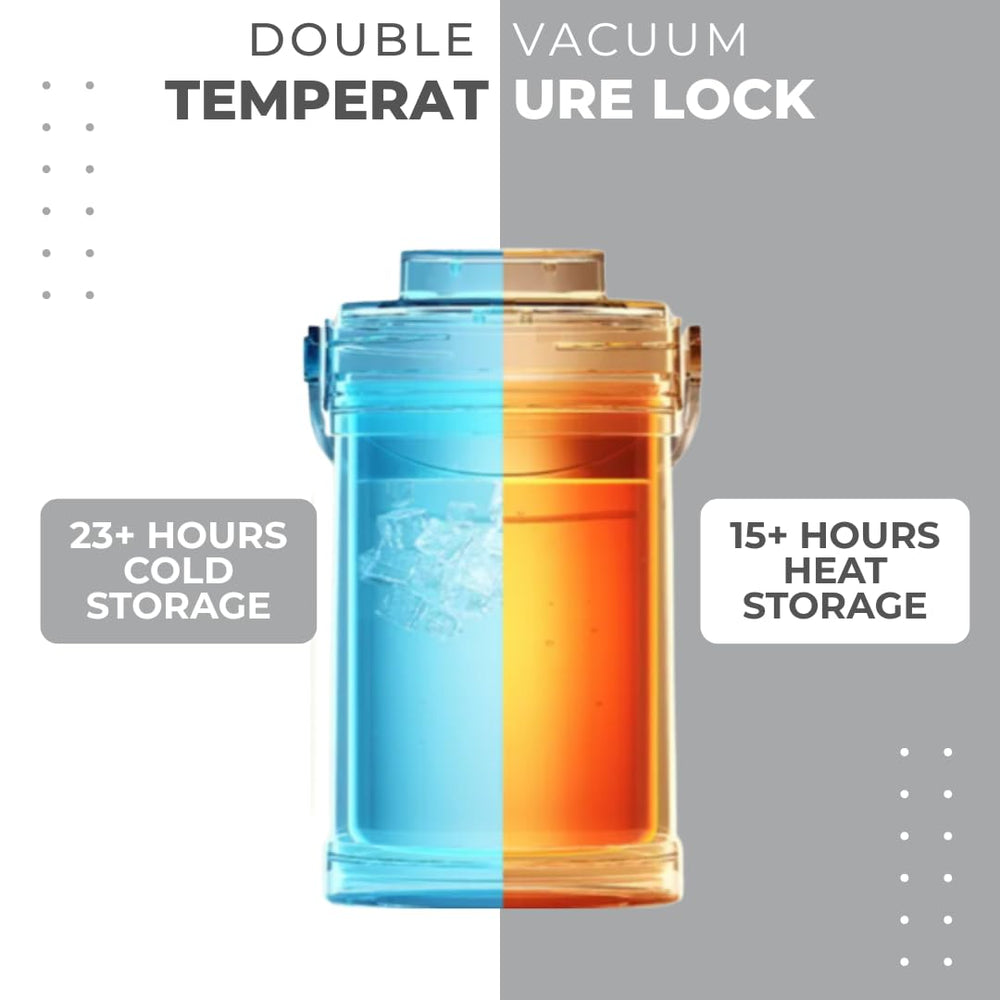 Susimply portable cooler double vacuum insulation keeps contents cool or warm longer