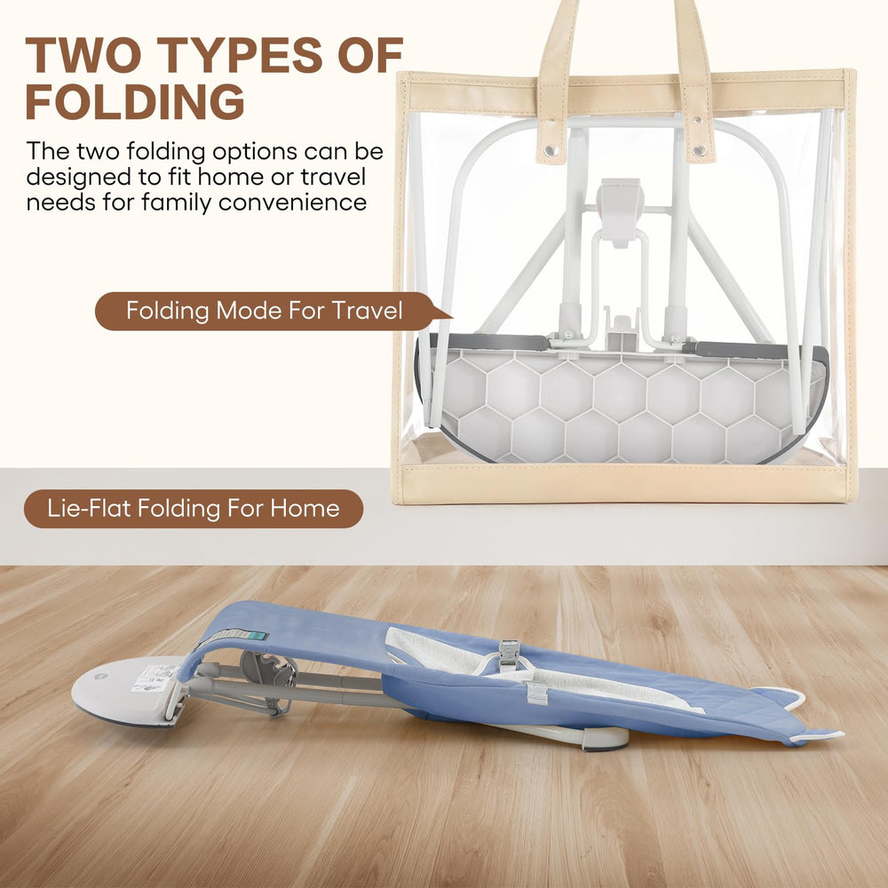 Susomx Baby Bouncer showing 3-height adjustment for growing infants