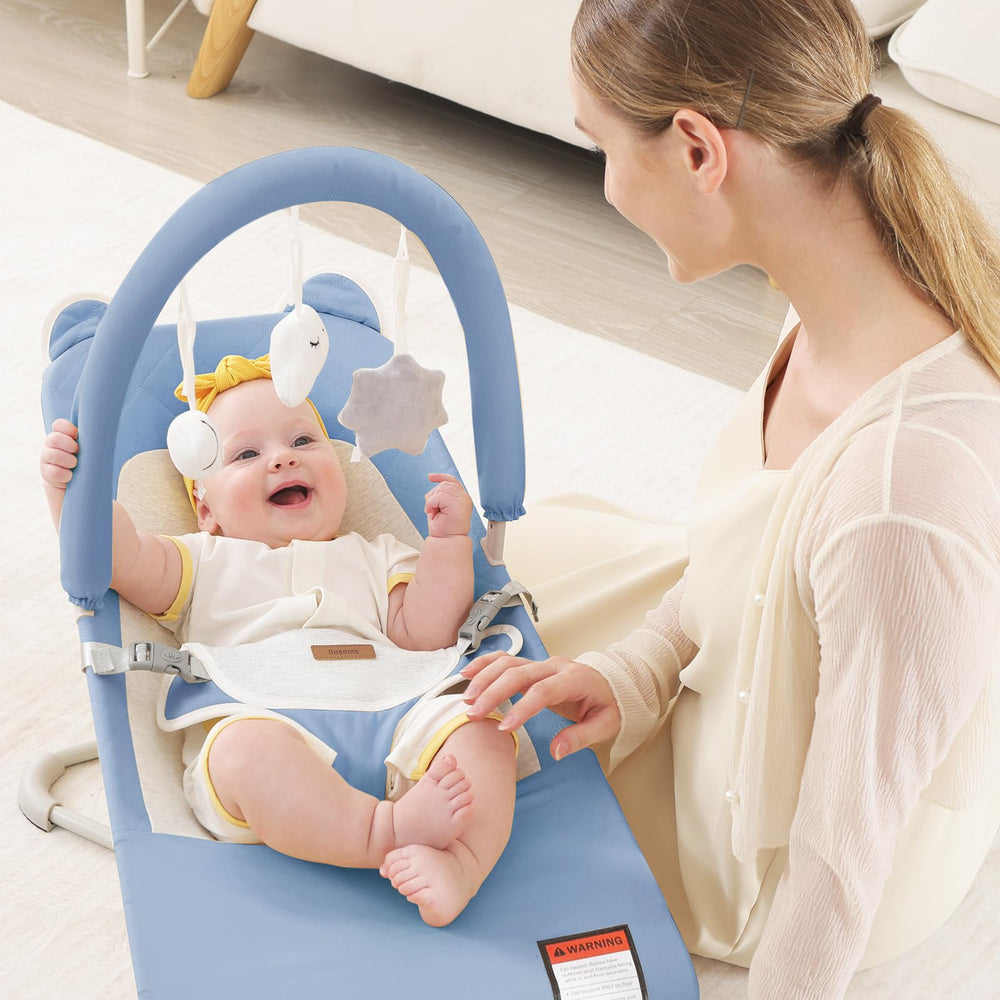 Susomx Baby Bouncer portable for on-the-go families, from sofa to grandparents' house